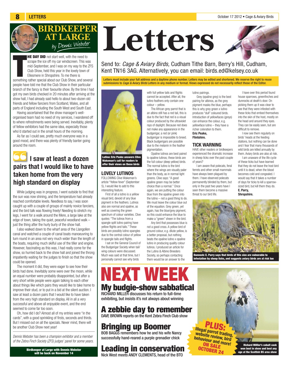 Cage & Aviary Birds Preview Pages