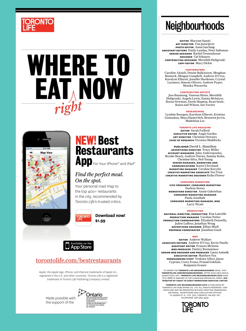 Toronto Life Preview Pages