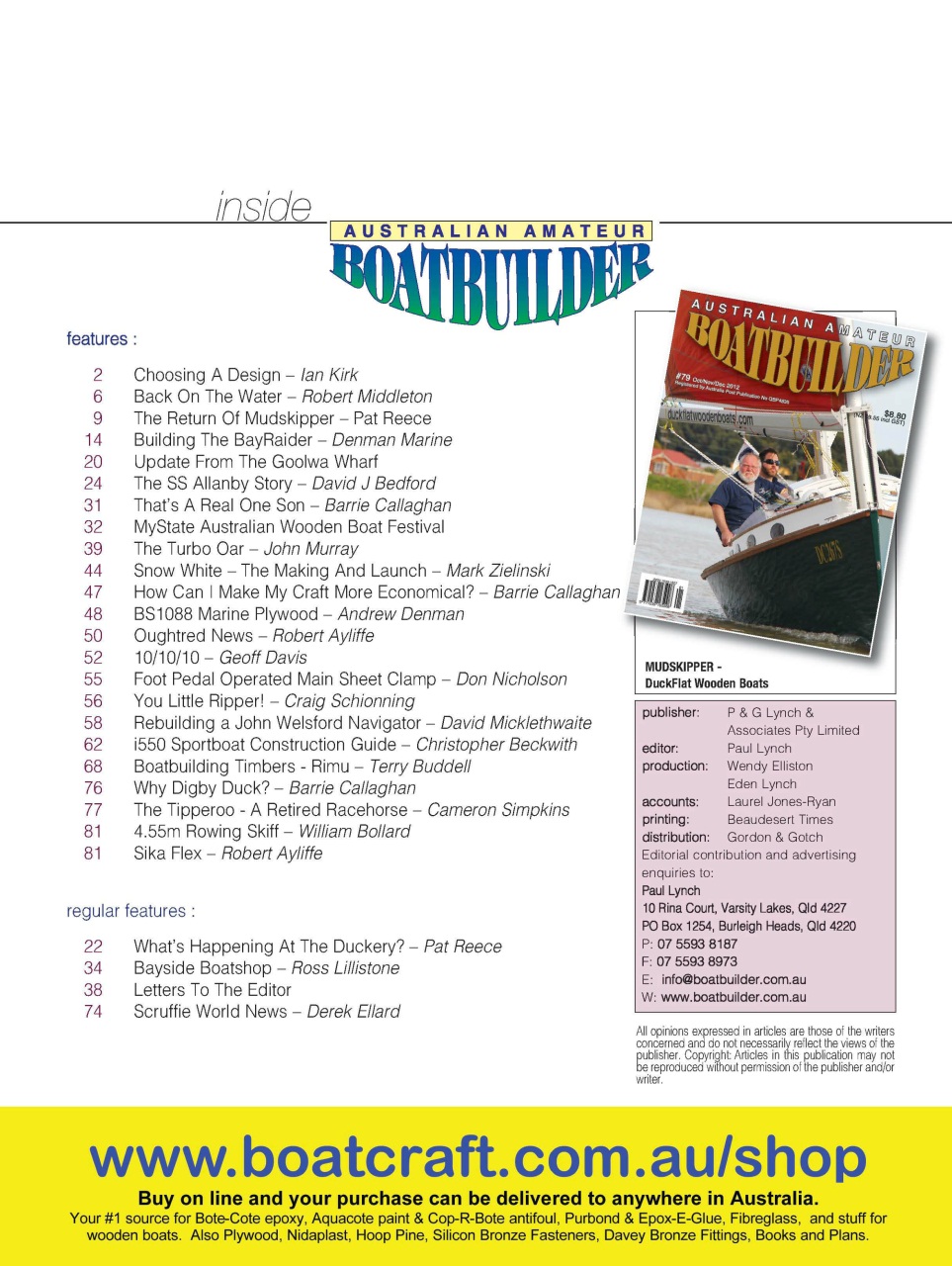 Australian Amateur Boat Builder Preview Pages