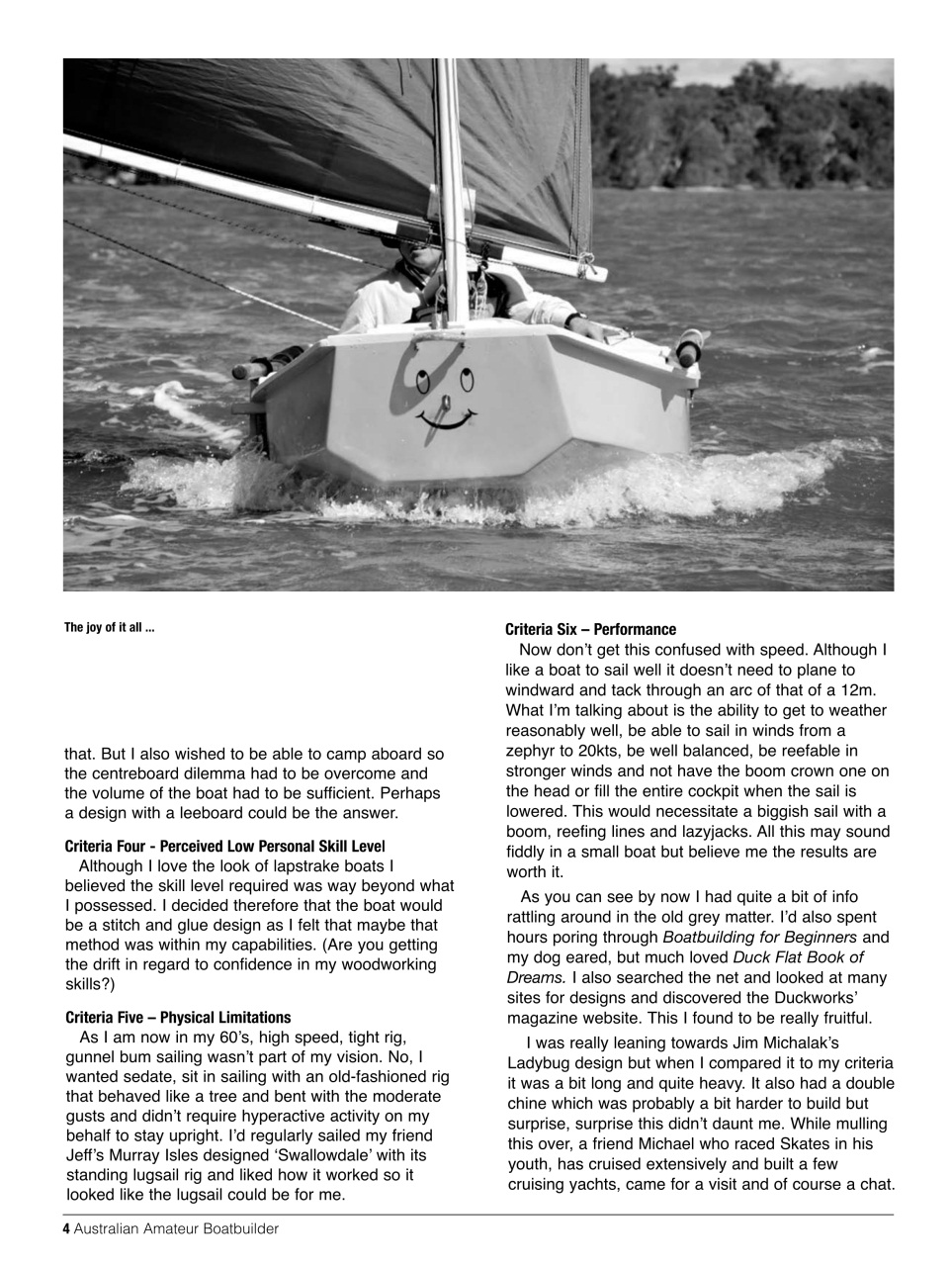 Australian Amateur Boat Builder Preview Pages