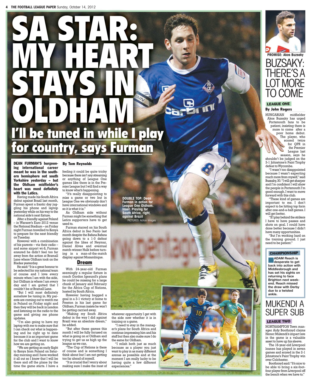 The Football League Paper Preview Pages
