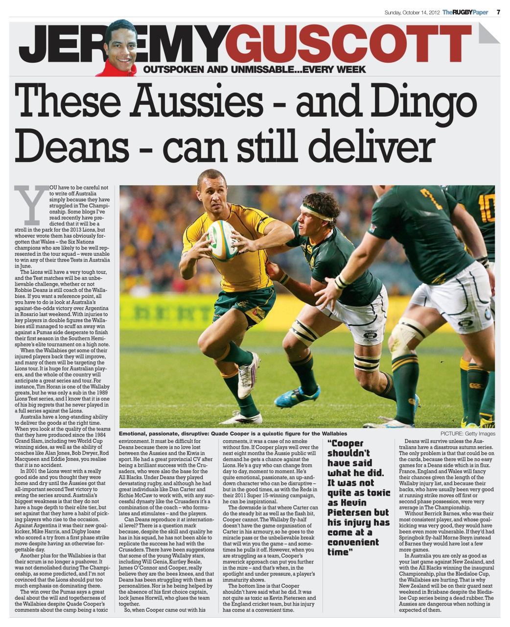 The Rugby Paper Preview Pages