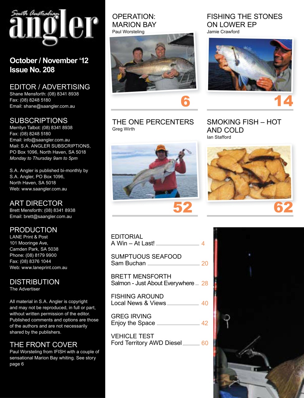 South Australian Angler Preview Pages