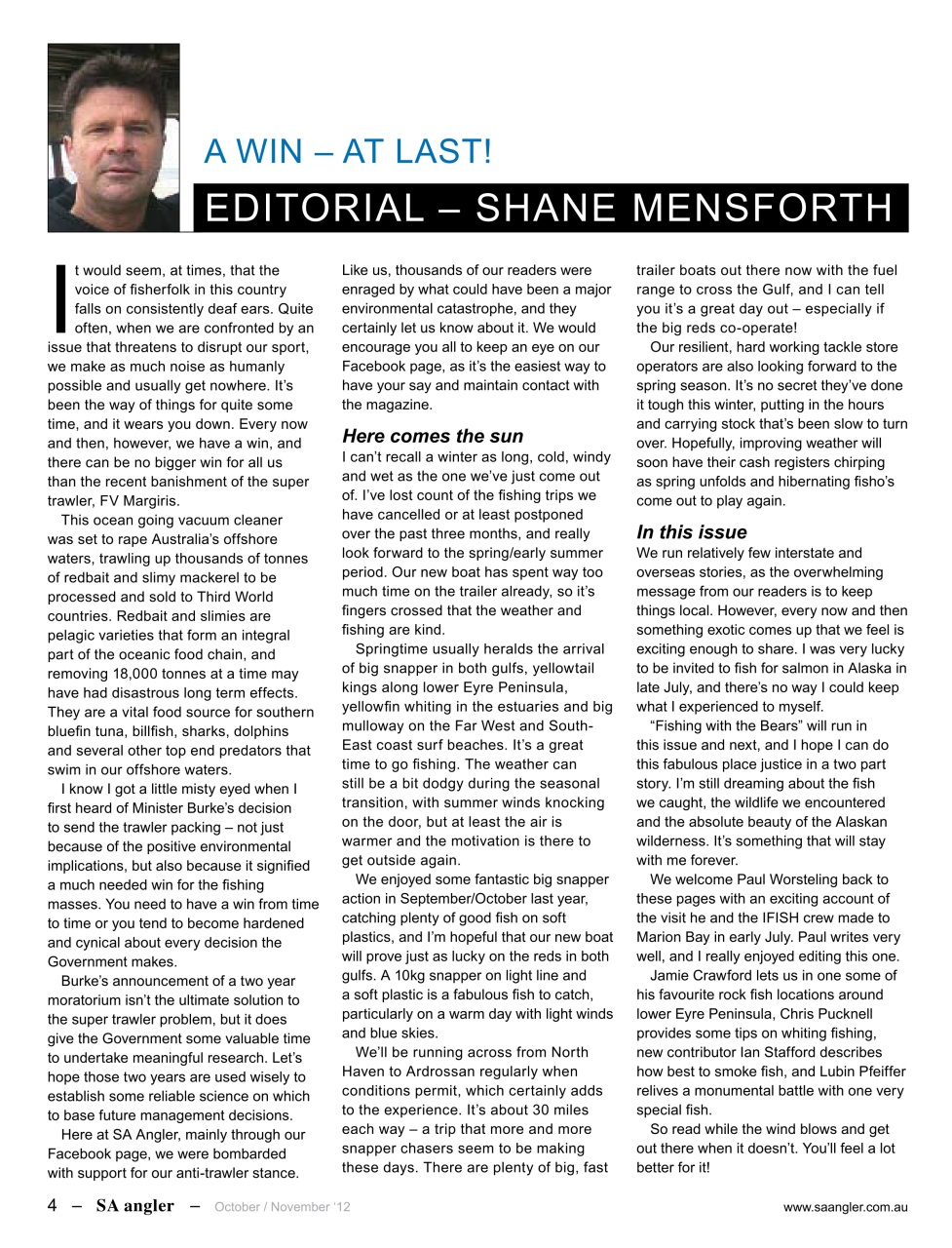 South Australian Angler Preview Pages