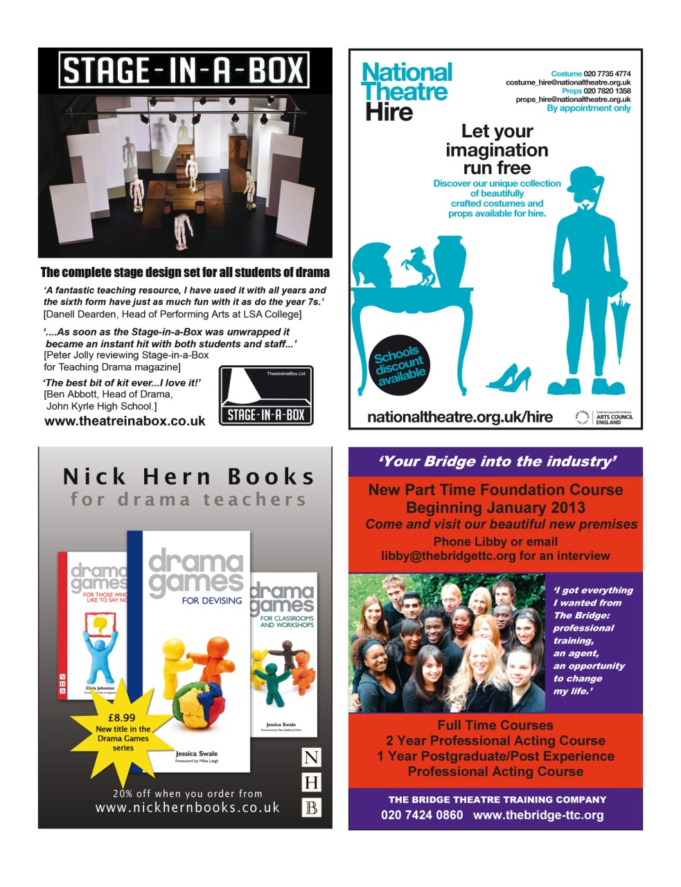 Drama and Theatre Preview Pages