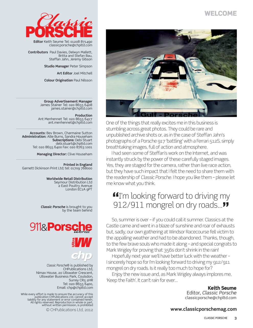 Classic Porsche Preview Pages
