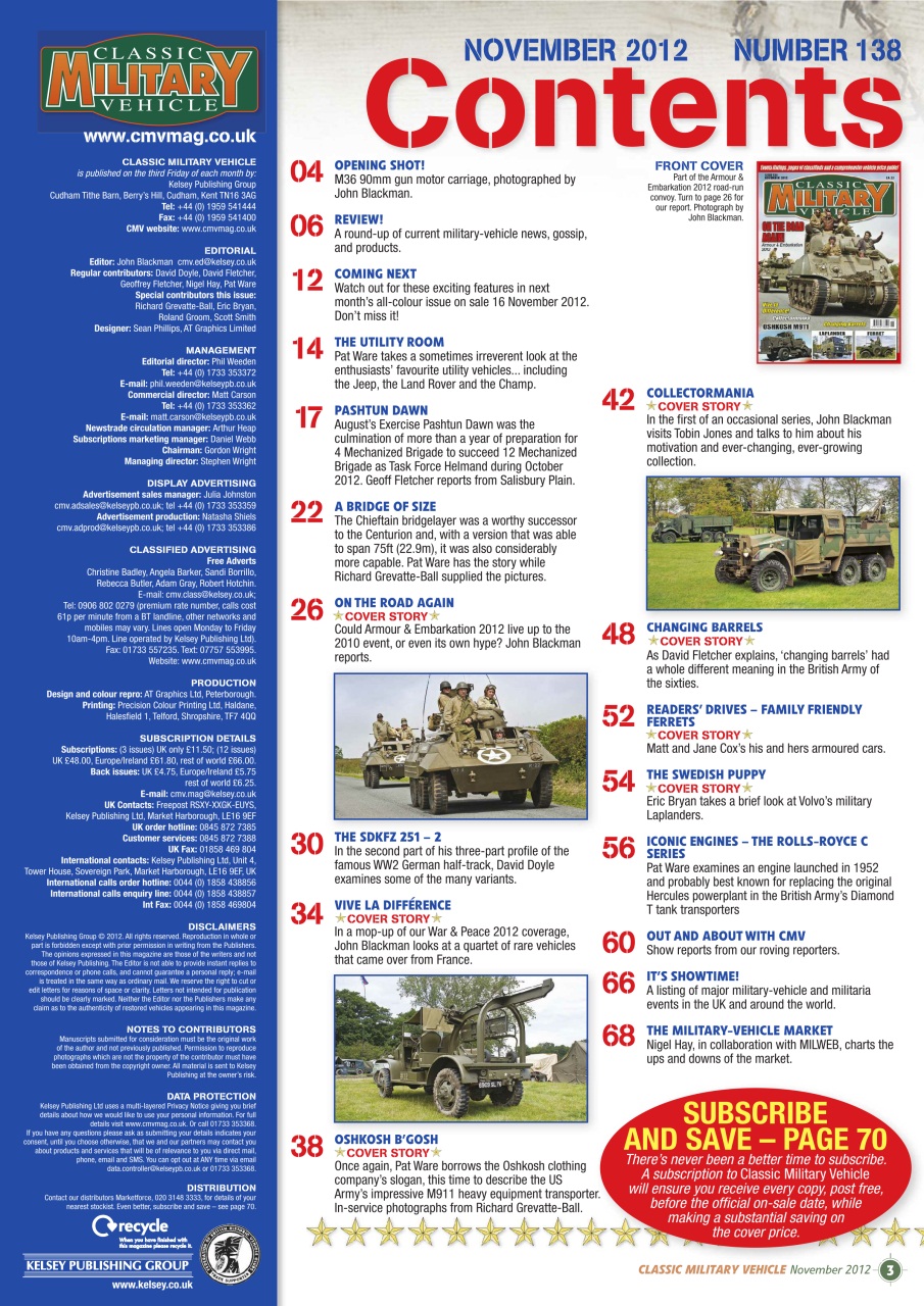 Classic Military Vehicle Preview Pages