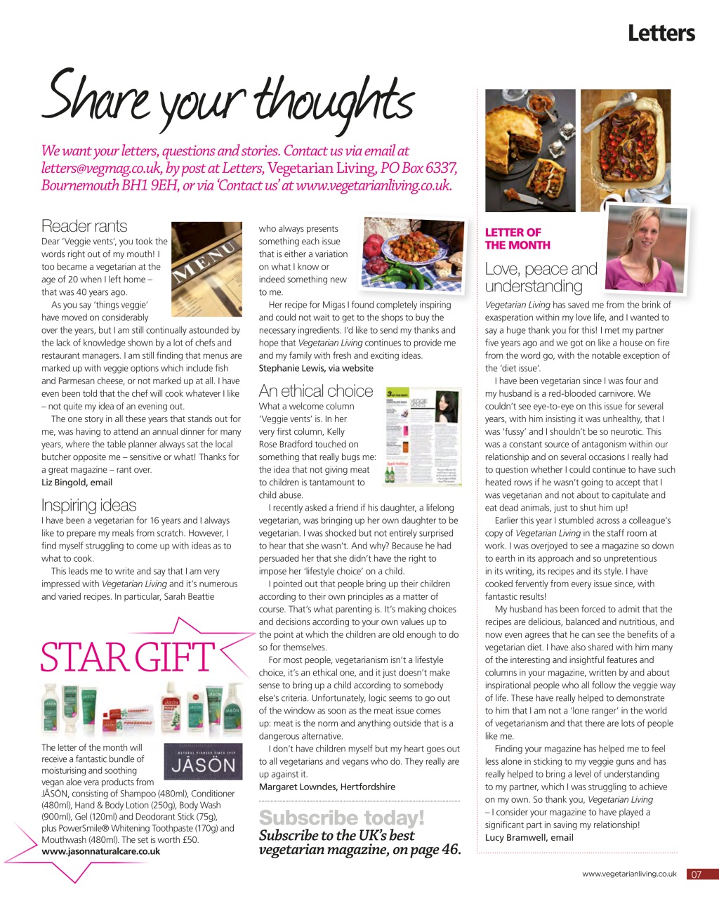 Vegetarian Living Preview Pages