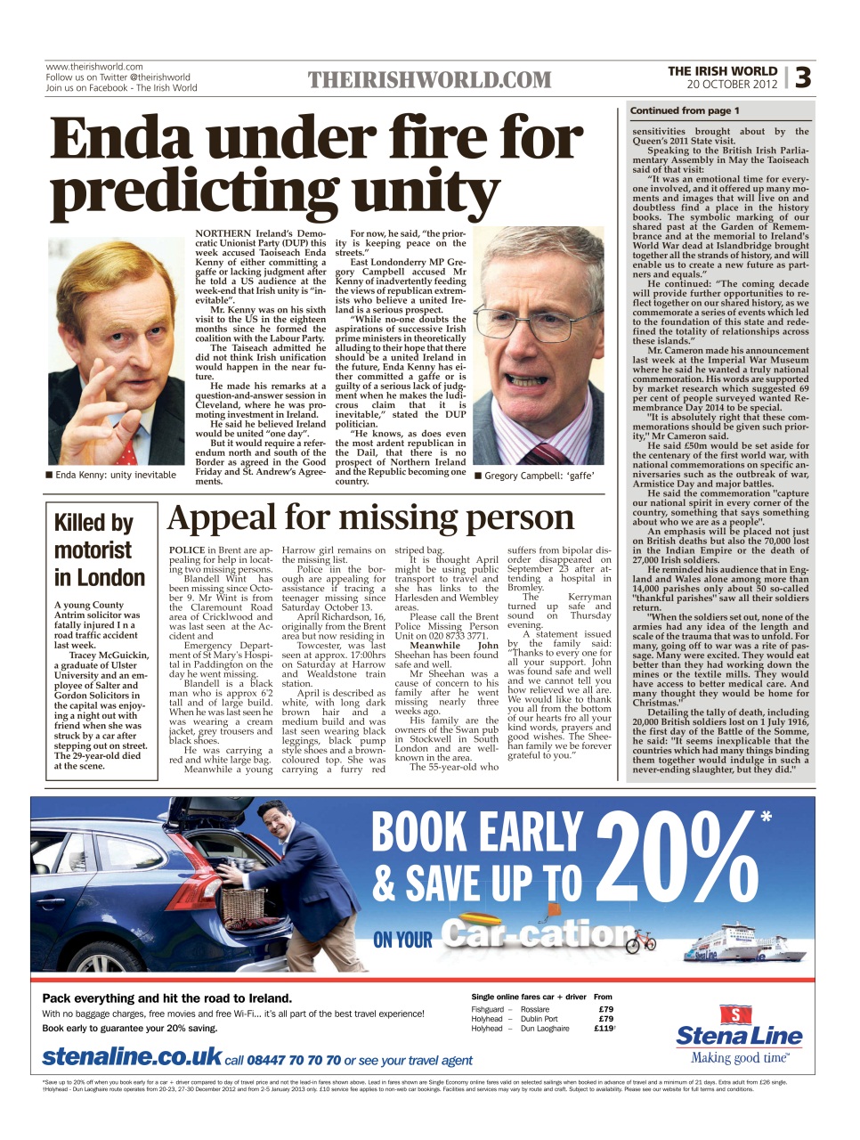 Irish World Preview Pages