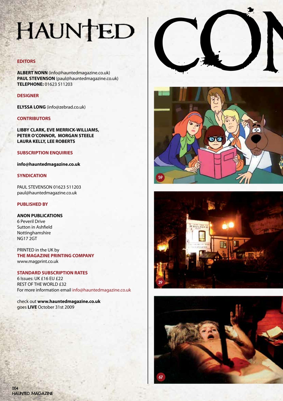 Haunted Magazine Preview Pages
