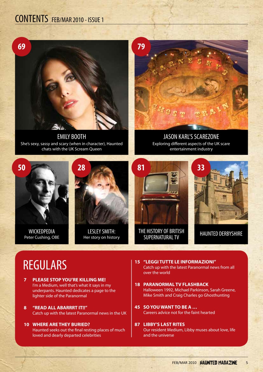 Haunted Magazine Preview Pages