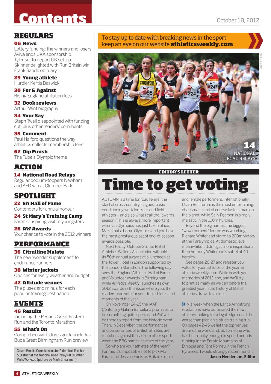 AW – Athletics Weekly Magazine Preview Pages