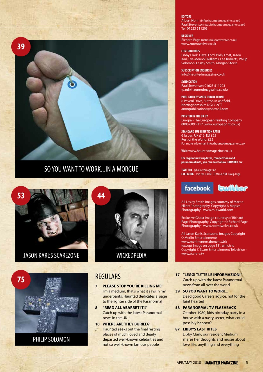 Haunted Magazine Preview Pages