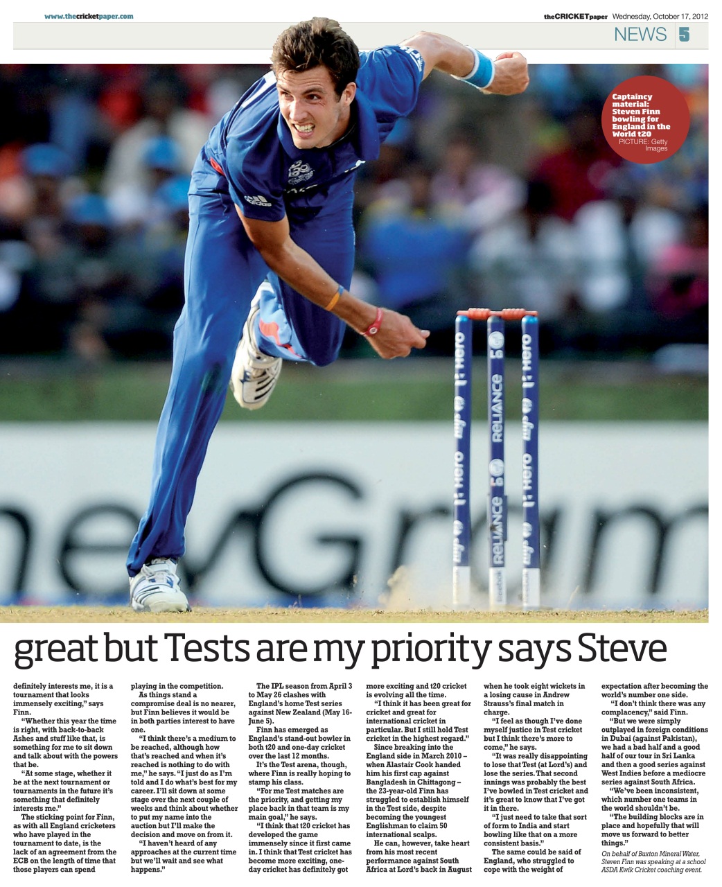 The Cricket Paper Preview Pages