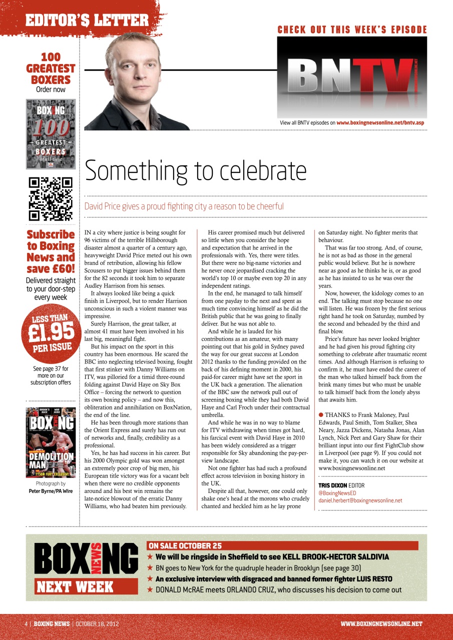 Boxing News Preview Pages