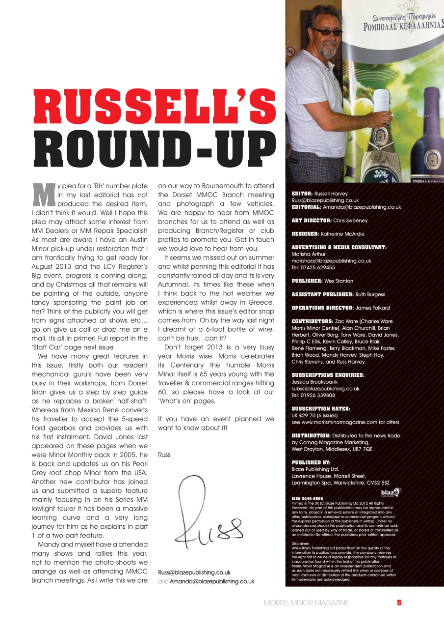Morris Minor Magazine Preview Pages