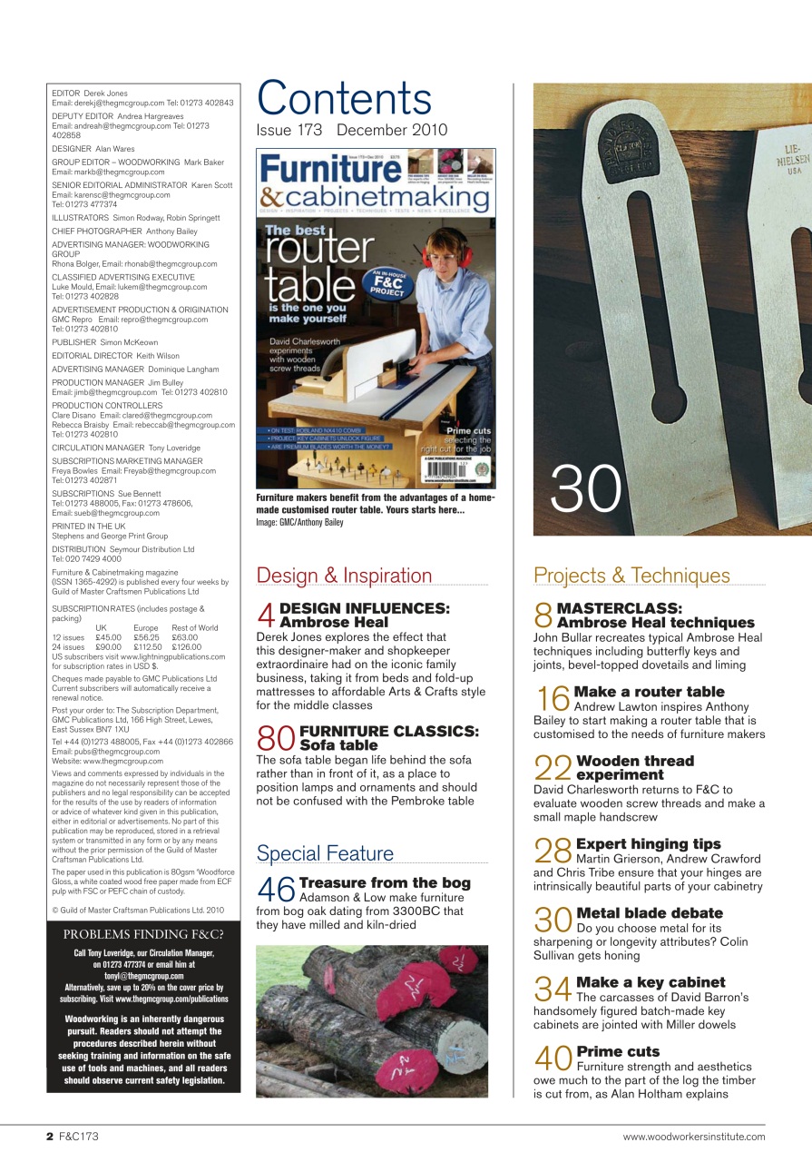 Furniture & Cabinetmaking Preview Pages