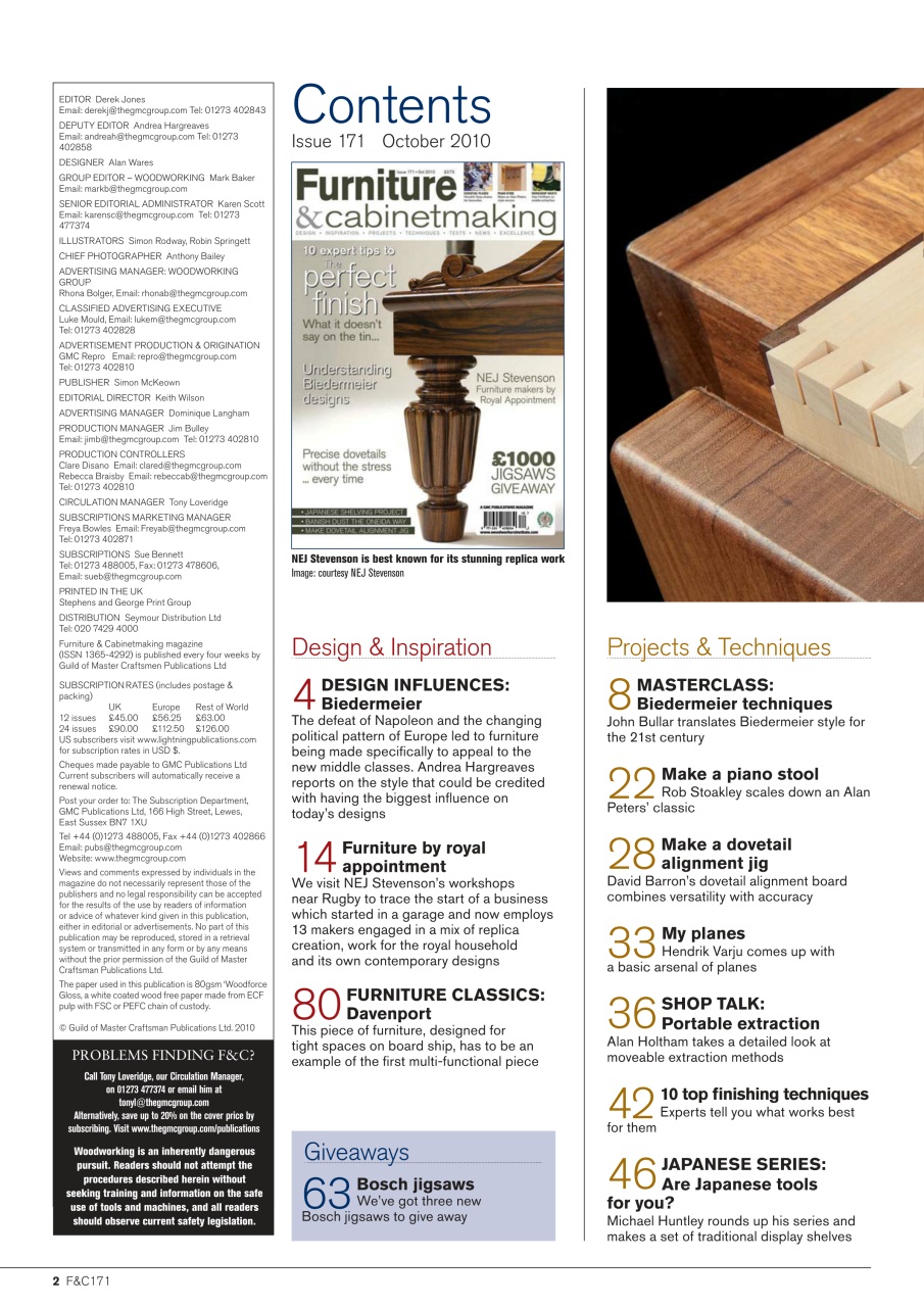 Furniture & Cabinetmaking Preview Pages
