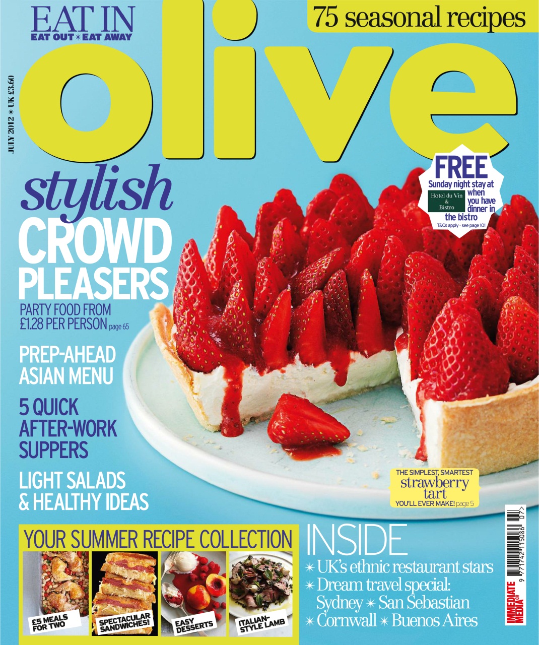 Olive Magazine July 2012 Back Issue