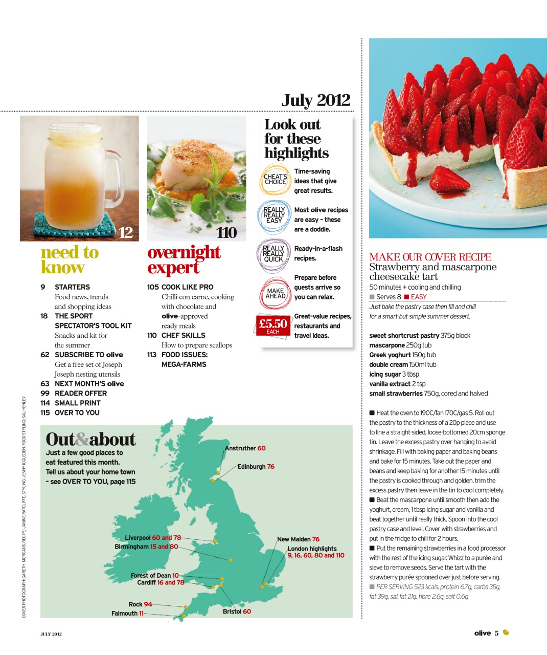 Olive Magazine Preview Pages