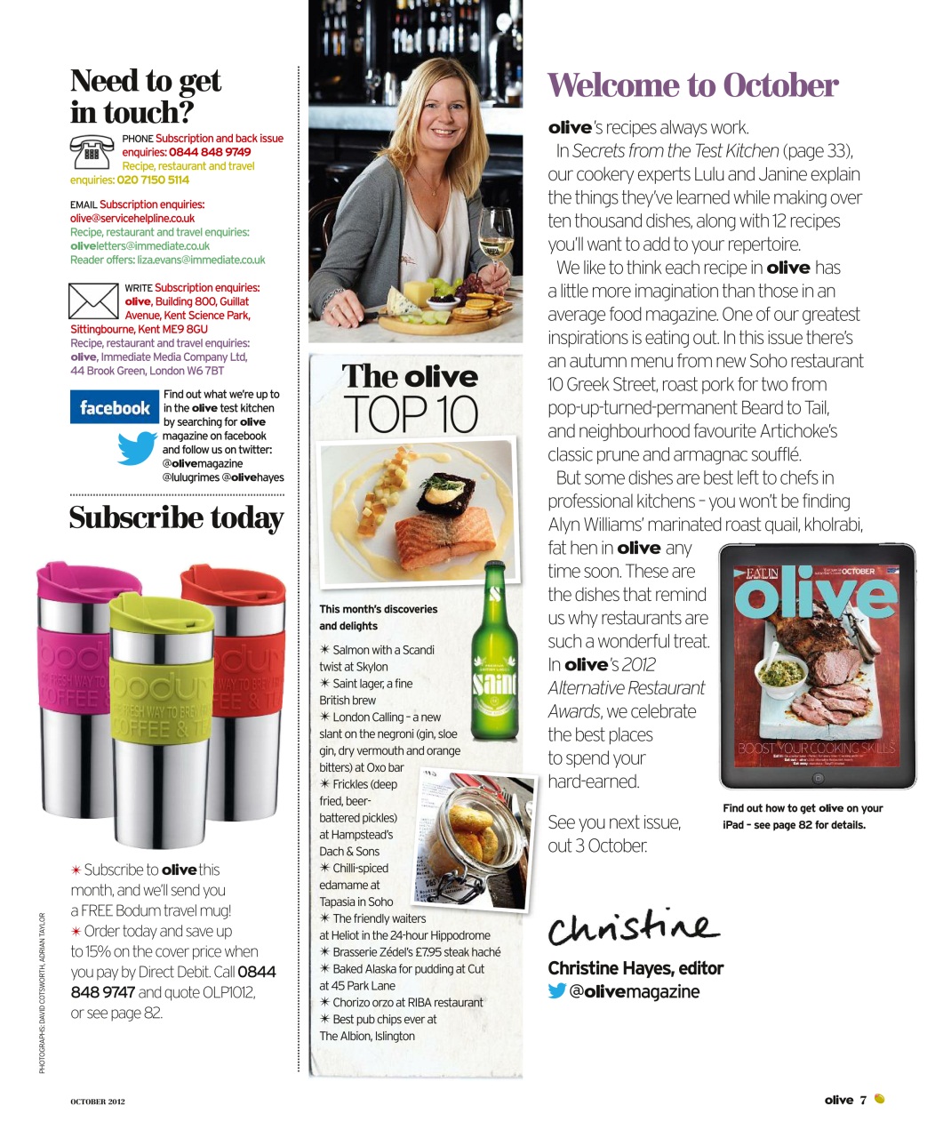 Olive Magazine Preview Pages