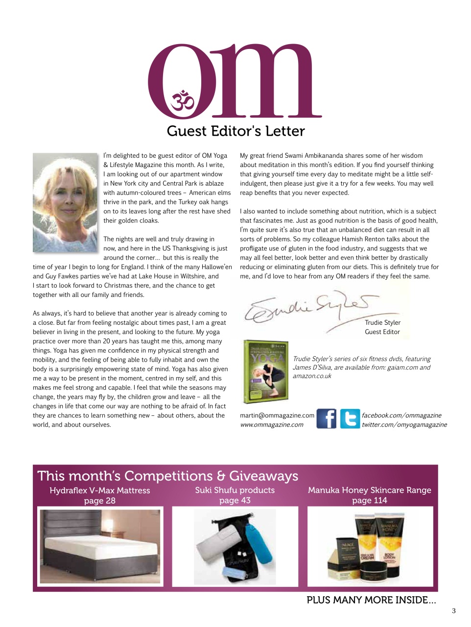 OM Yoga Magazine Preview Pages