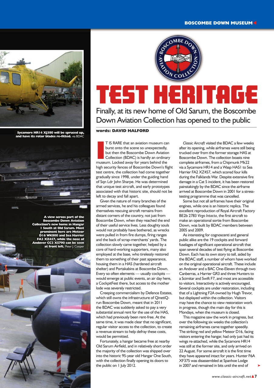 Classic Aircraft Preview Pages