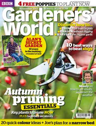 BBC Gardeners’ World Magazine issue November 2012