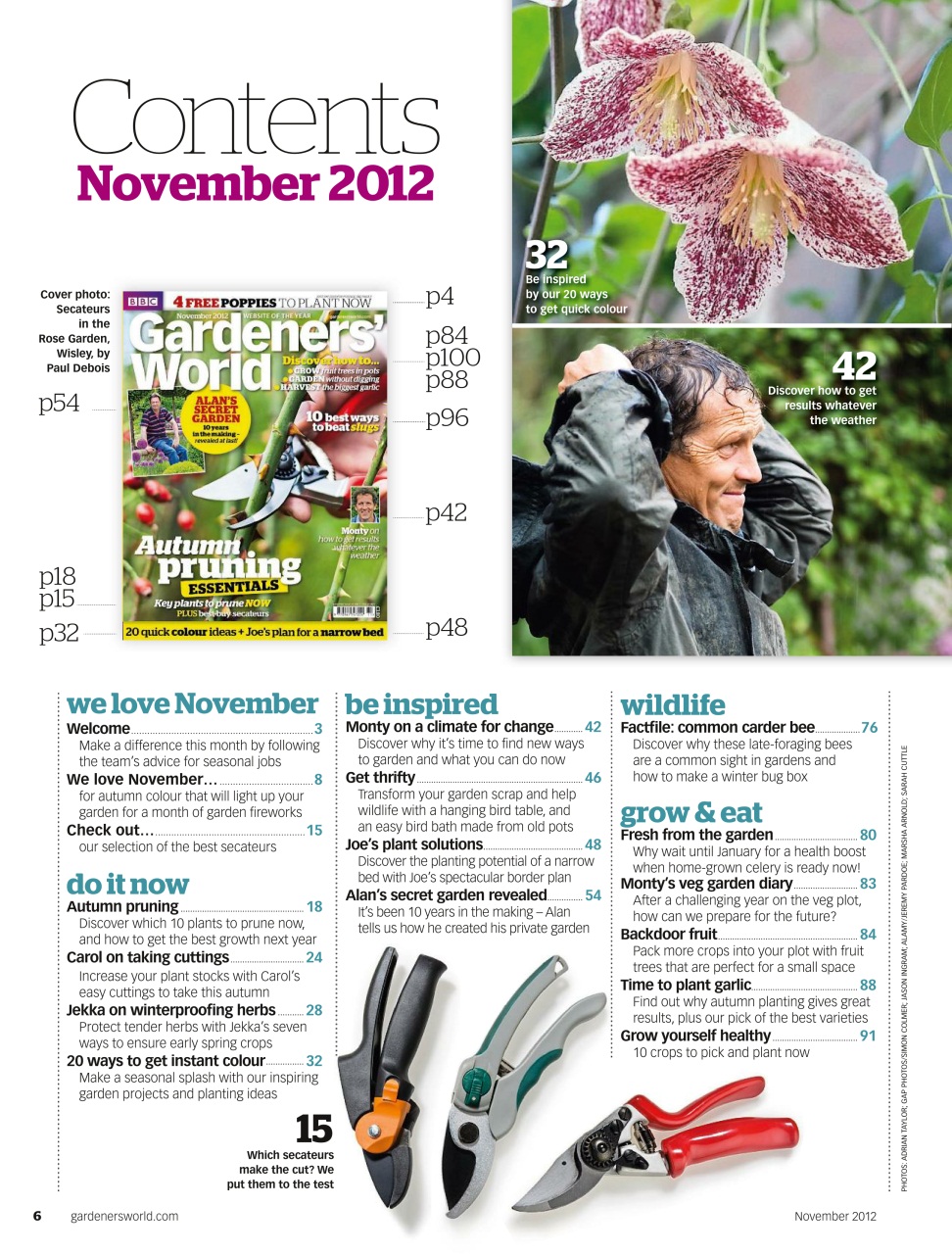 BBC Gardeners’ World Magazine Preview Pages