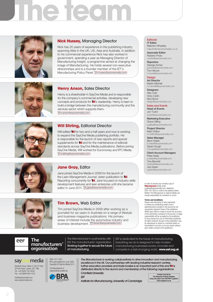 The Manufacturer Preview Pages