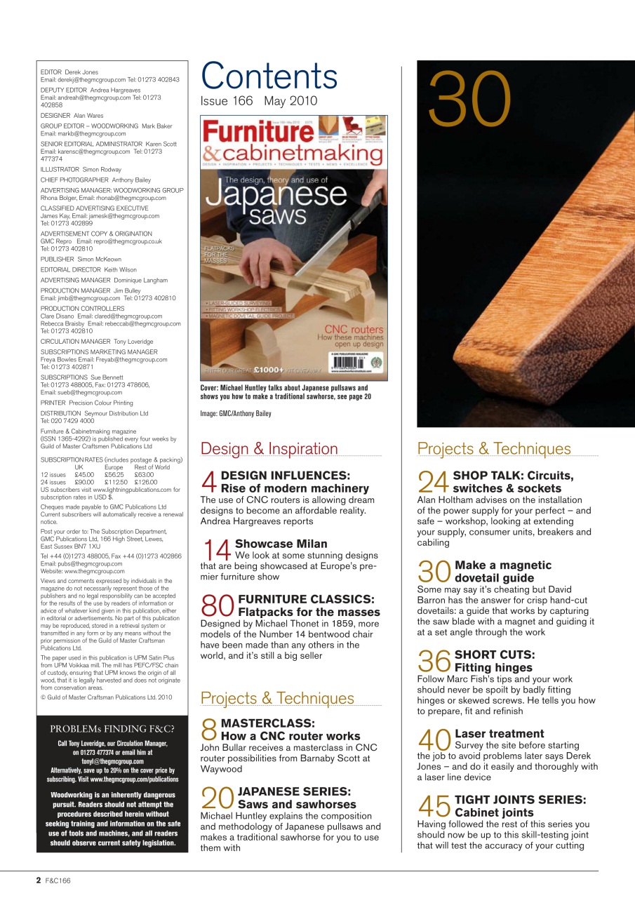 Furniture & Cabinetmaking Preview Pages