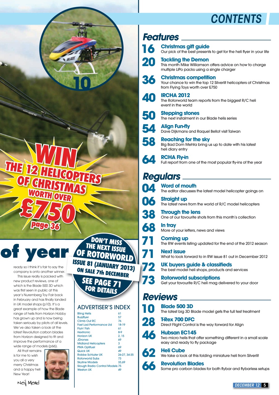 Radio Control Rotor World Preview Pages