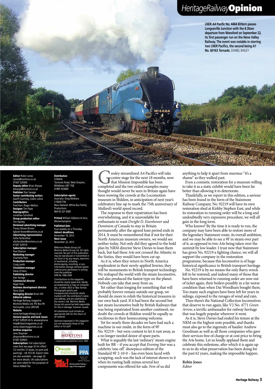 Heritage Railway Preview Pages