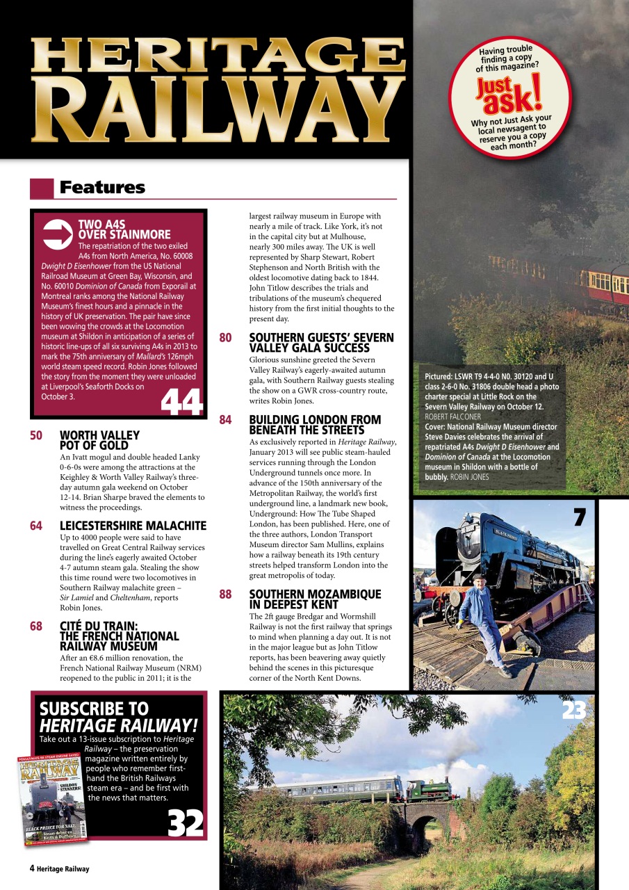 Heritage Railway Preview Pages