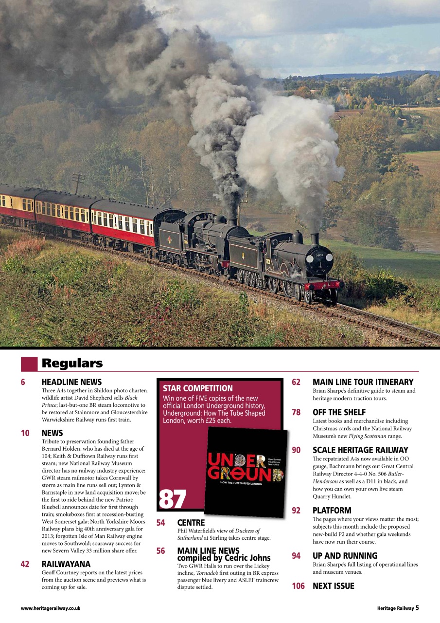 Heritage Railway Preview Pages