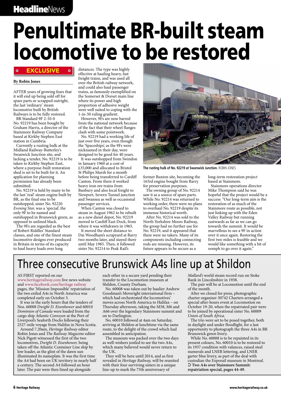 Heritage Railway Preview Pages