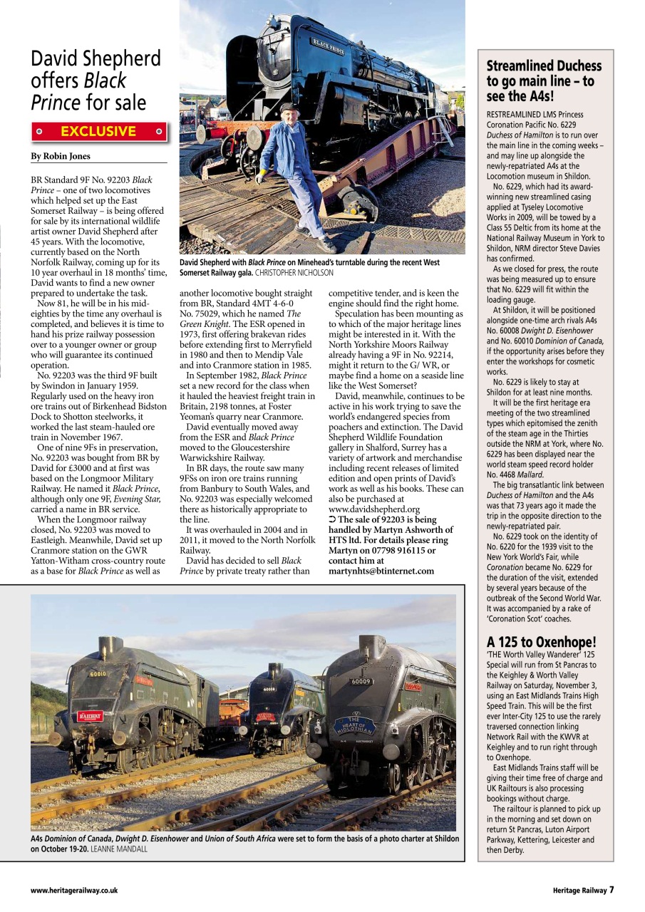 Heritage Railway Preview Pages