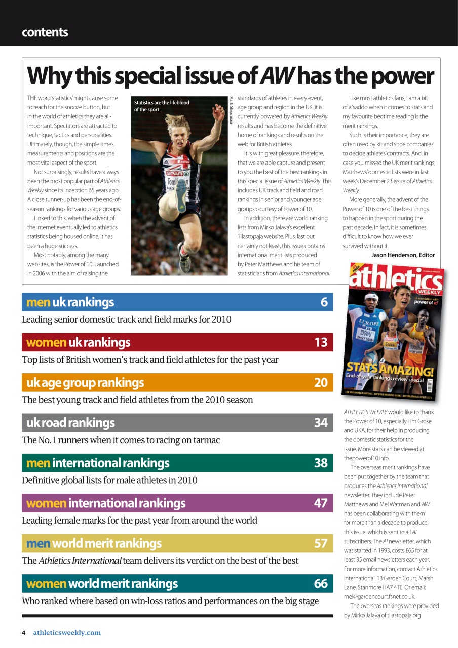 AW – Athletics Weekly Magazine Preview Pages