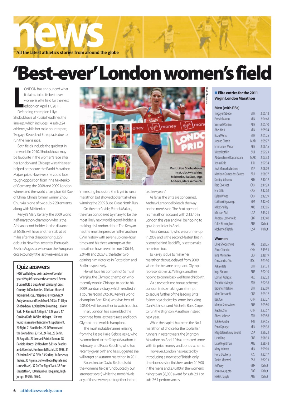AW – Athletics Weekly Magazine Preview Pages