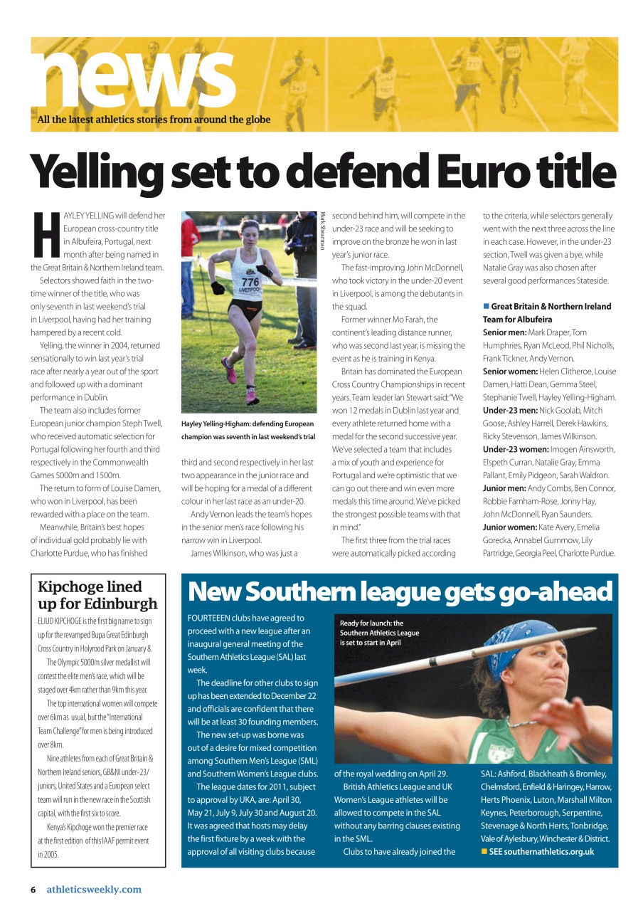 AW – Athletics Weekly Magazine Preview Pages