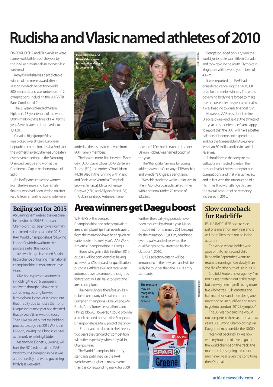 AW – Athletics Weekly Magazine Preview Pages