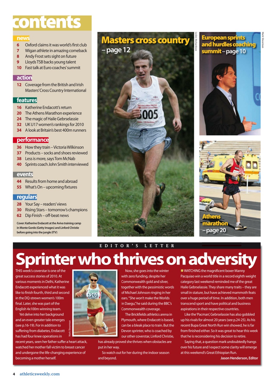 AW – Athletics Weekly Magazine Preview Pages