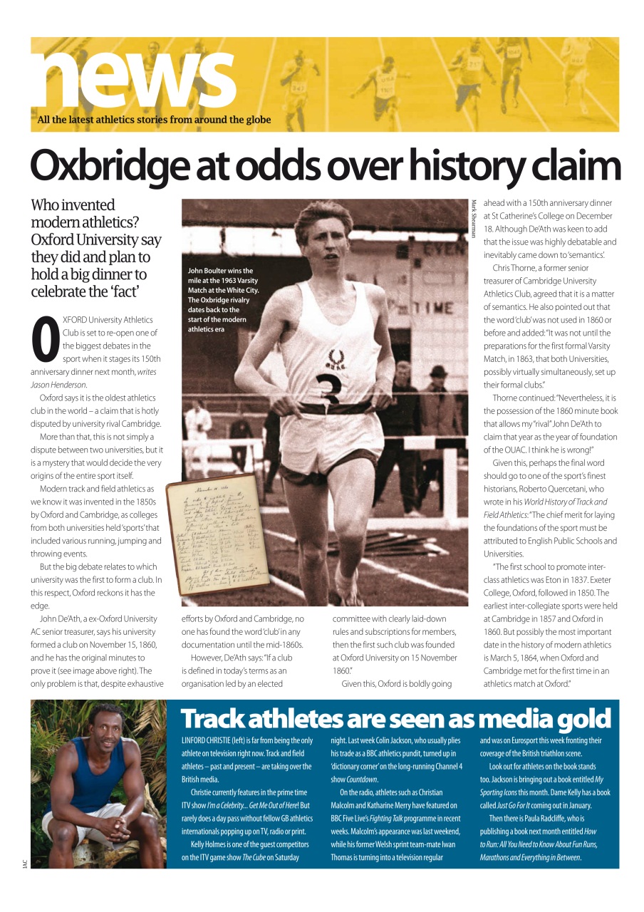 AW – Athletics Weekly Magazine Preview Pages