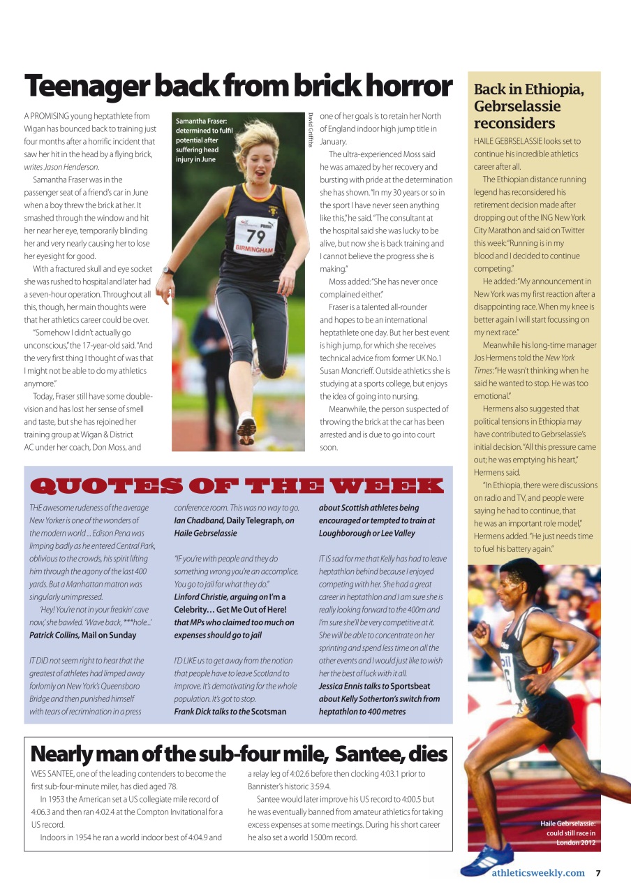 AW – Athletics Weekly Magazine Preview Pages