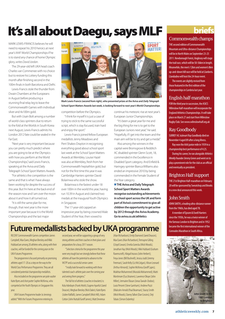 AW – Athletics Weekly Magazine Preview Pages