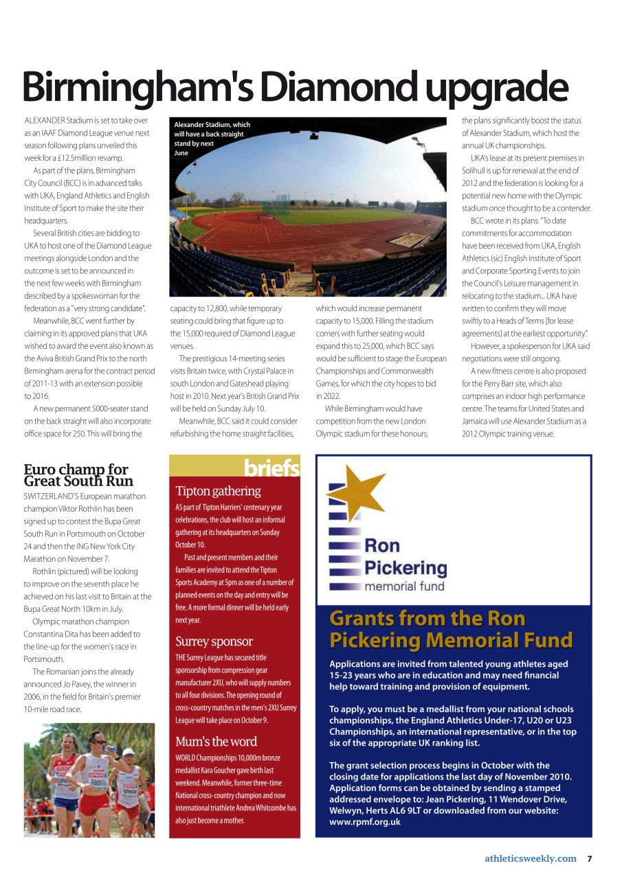 AW – Athletics Weekly Magazine Preview Pages