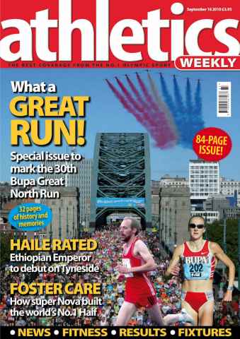 AW – Athletics Weekly Magazine issue AW September 16 2010