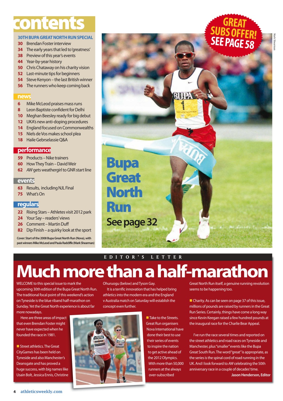 AW – Athletics Weekly Magazine Preview Pages