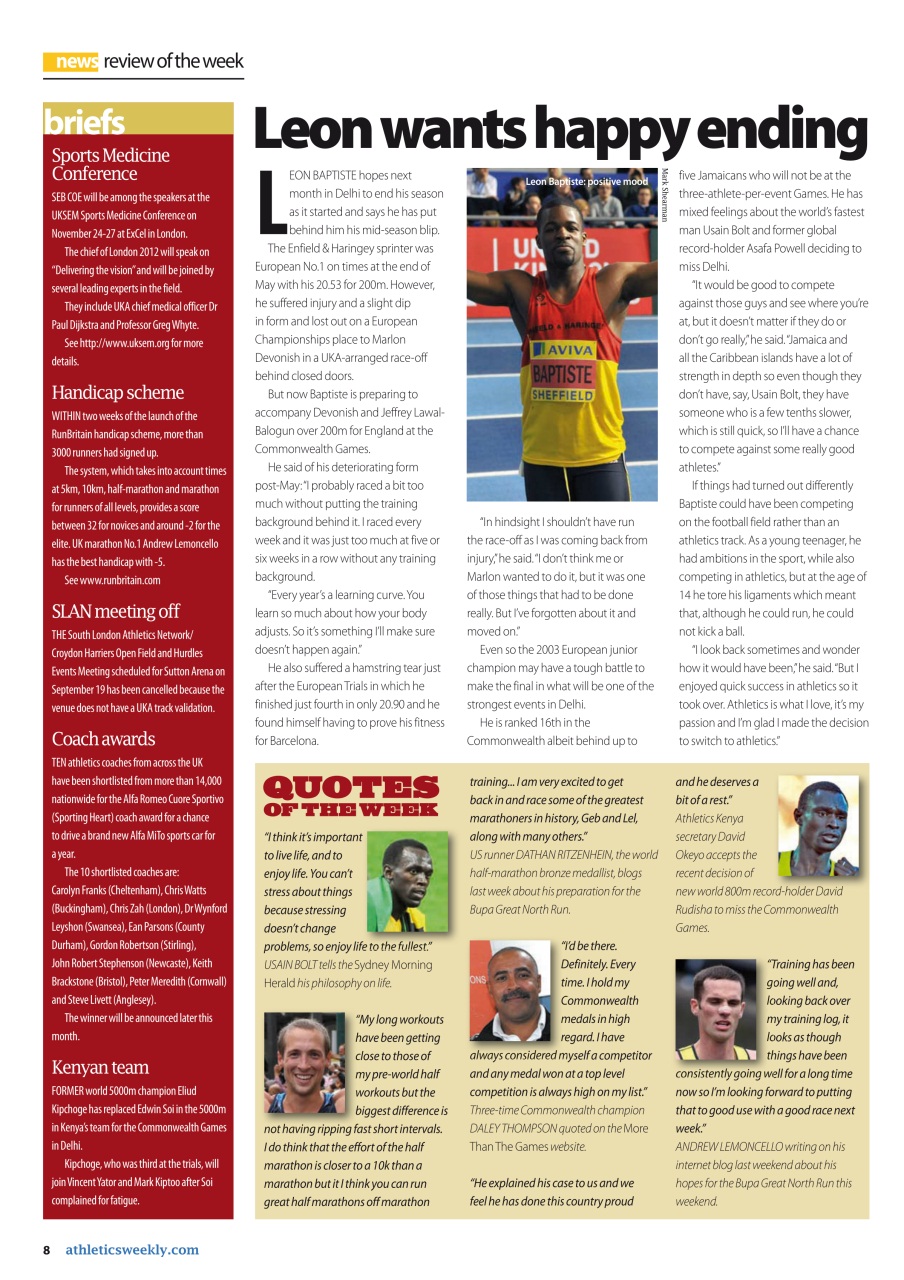 AW – Athletics Weekly Magazine Preview Pages