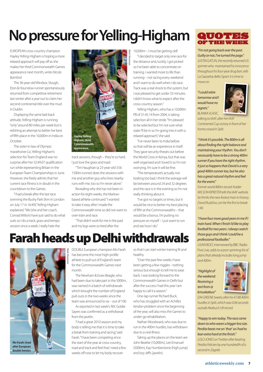 AW – Athletics Weekly Magazine Preview Pages